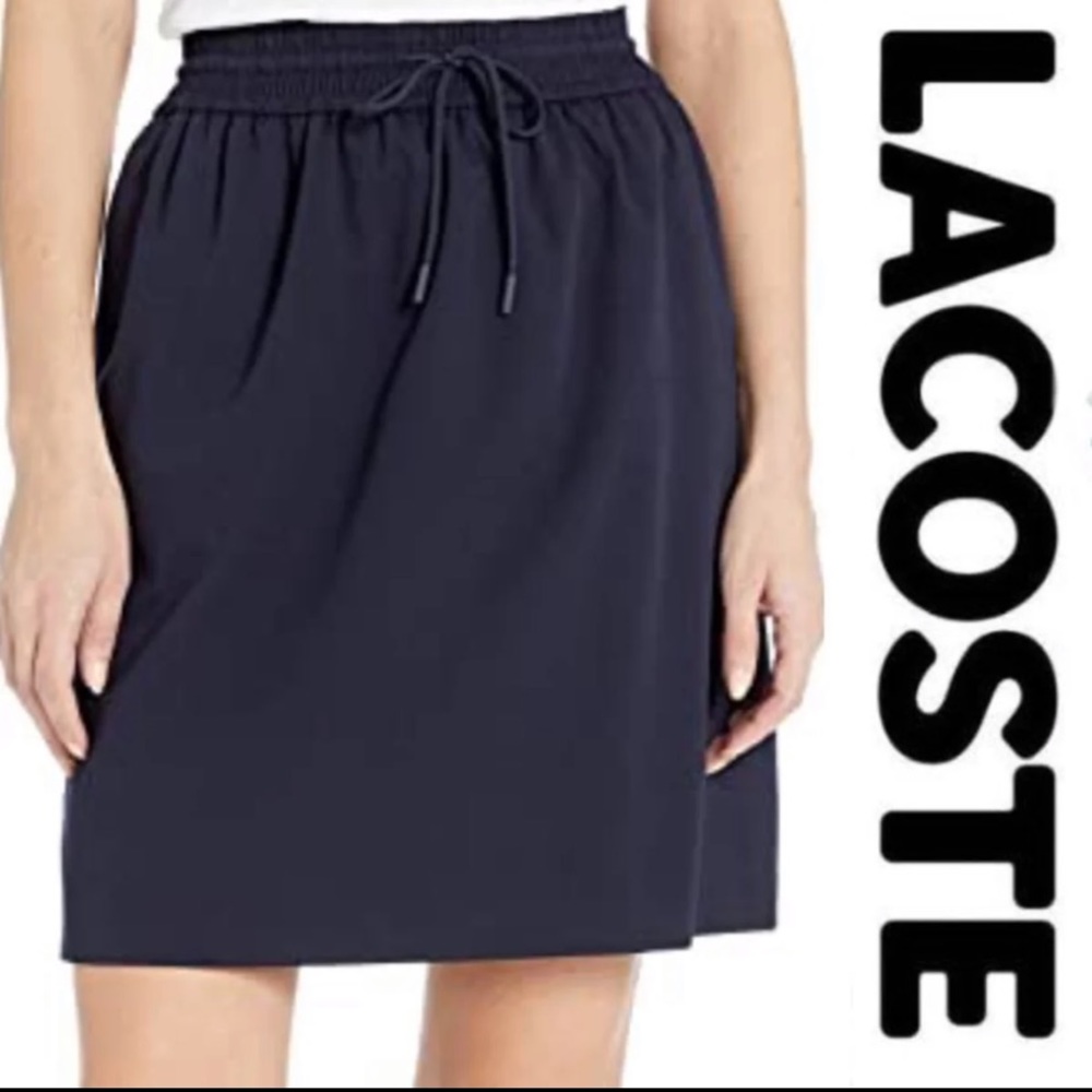LACOSTE Navy Drawstring Classic Everyday Skirt 6